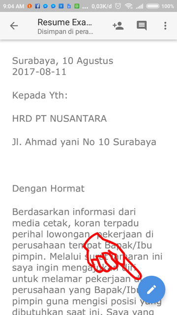 Detail Cara Membuat Surat Lamaran Kerja Di Hp Nomer 43