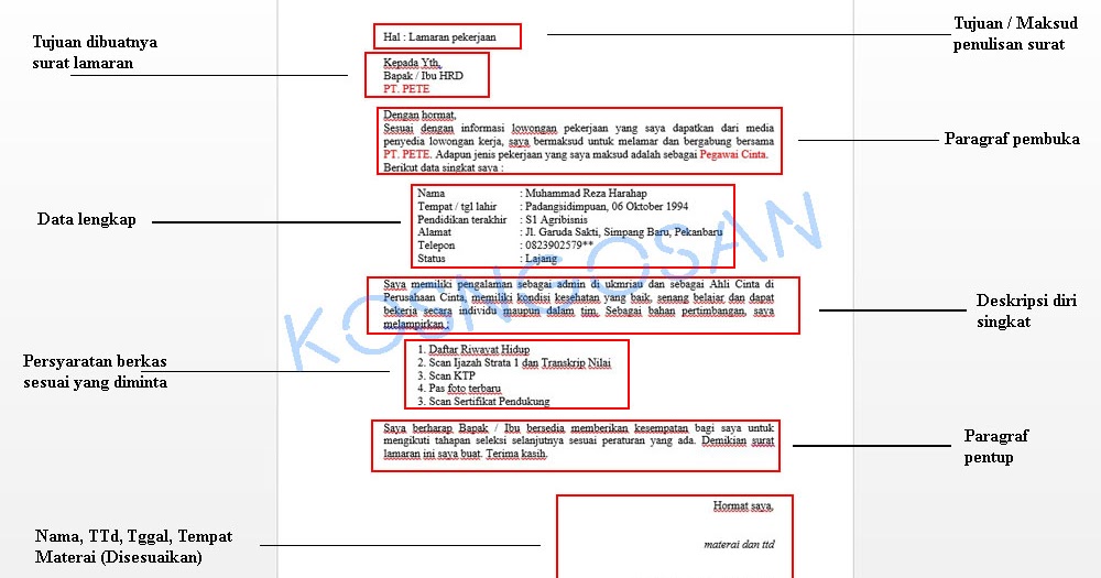 Detail Cara Membuat Surat Lamaran Kerja Guru Nomer 36