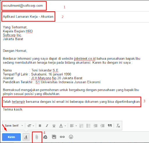 Detail Cara Membuat Surat Lamaran Kerja Lewat Email Nomer 24