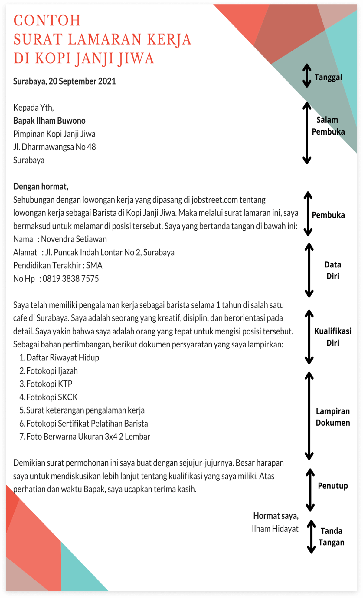 Detail Cara Membuat Surat Lamaran Kerja Lewat Email Nomer 46