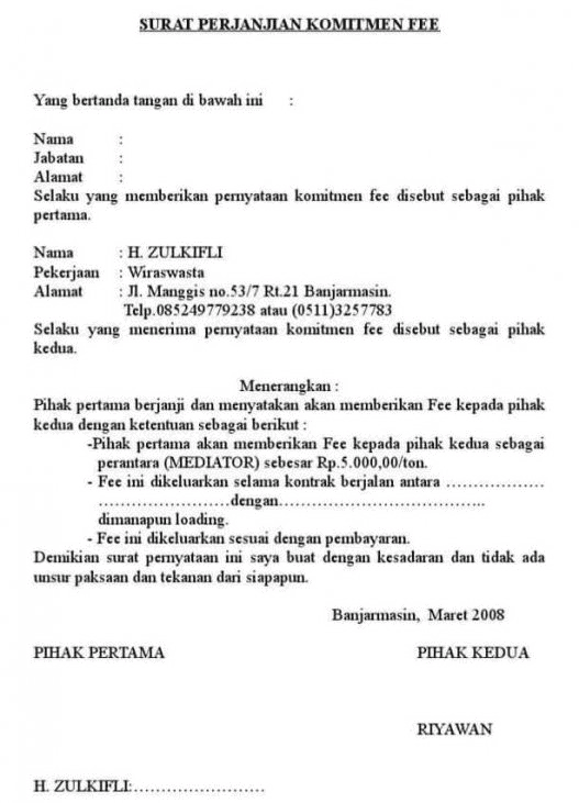 Detail Cara Membuat Surat Perjanjian Kerja Nomer 14