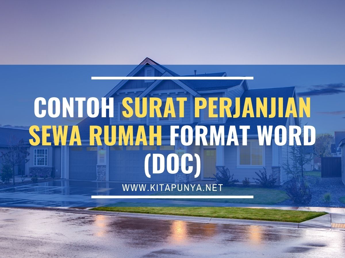 Detail Cara Membuat Surat Perjanjian Kontrak Rumah Nomer 32