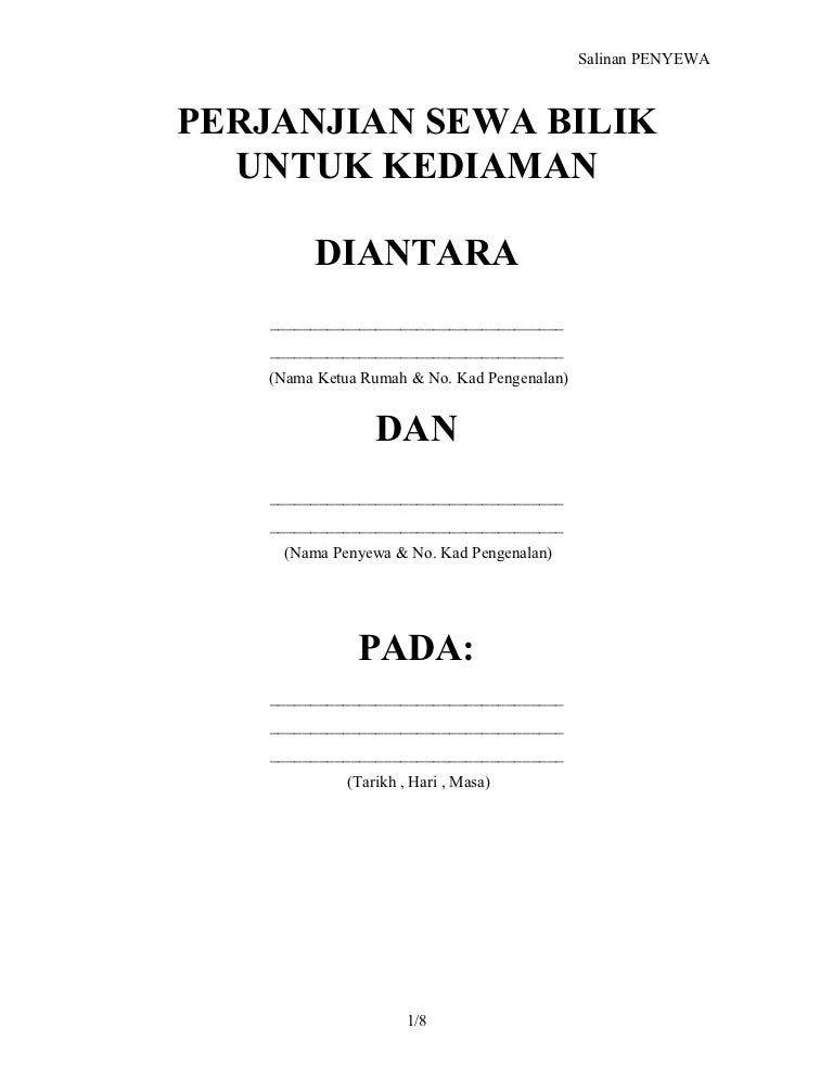 Detail Cara Membuat Surat Perjanjian Kontrak Rumah Nomer 41