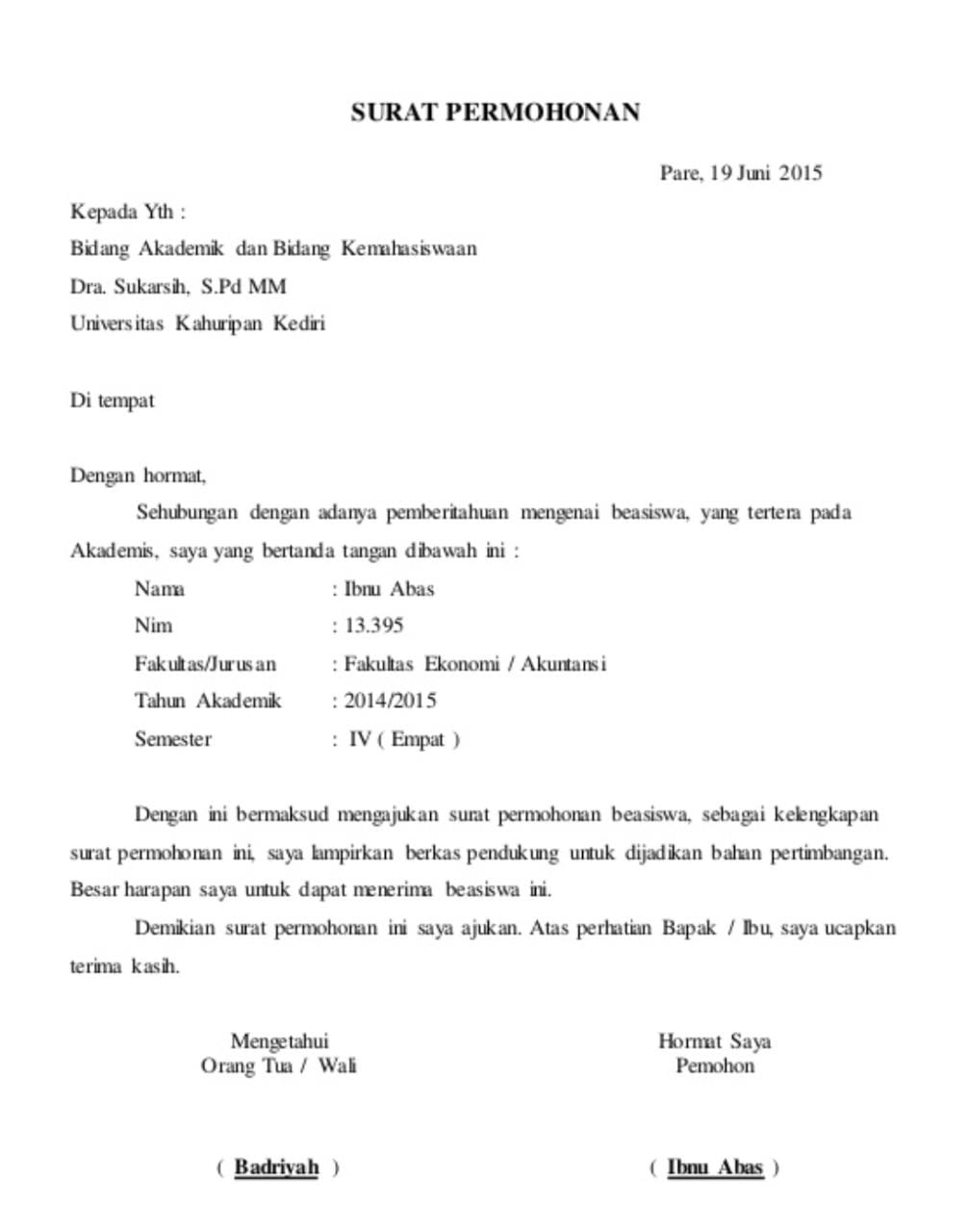 Detail Cara Membuat Surat Permohonan Nomer 15