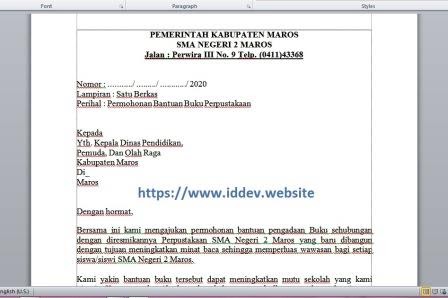 Detail Cara Membuat Surat Permohonan Bantuan Nomer 31