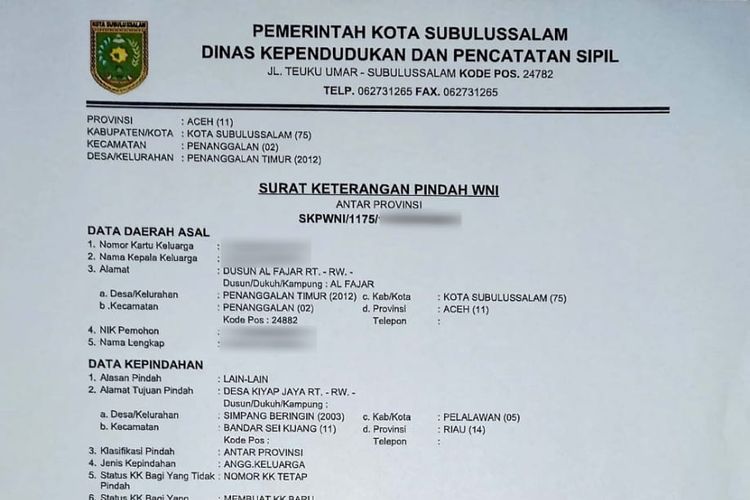 Detail Cara Membuat Surat Pindah Dan Kk Baru 2019 Nomer 4