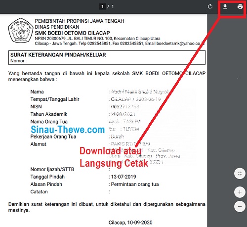 Detail Cara Membuat Surat Pindah Sekolah Online Nomer 47