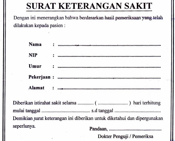 Detail Cara Membuat Surat Sakit Nomer 27