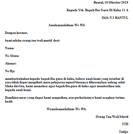 Detail Cara Membuat Surat Sakit Ke Sekolah Nomer 32