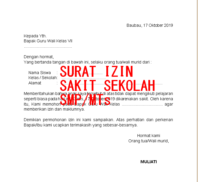 Detail Cara Membuat Surat Sakit Sma Nomer 47