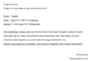 Detail Cara Membuat Surat Tidak Hadir Ke Sekolah Nomer 40