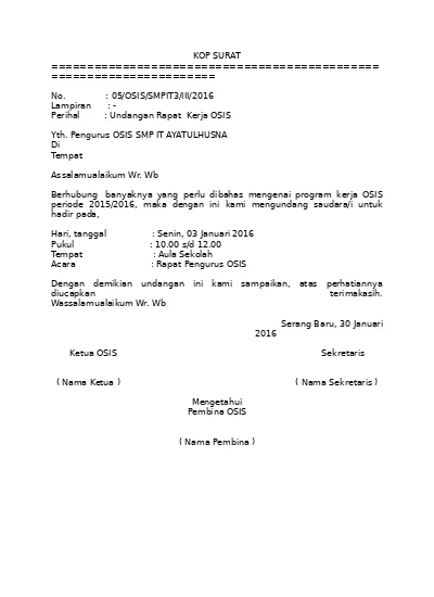 Detail Cara Membuat Surat Undangan Rapat Nomer 36