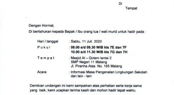 Detail Cara Membuat Surat Undangan Rapat Nomer 51