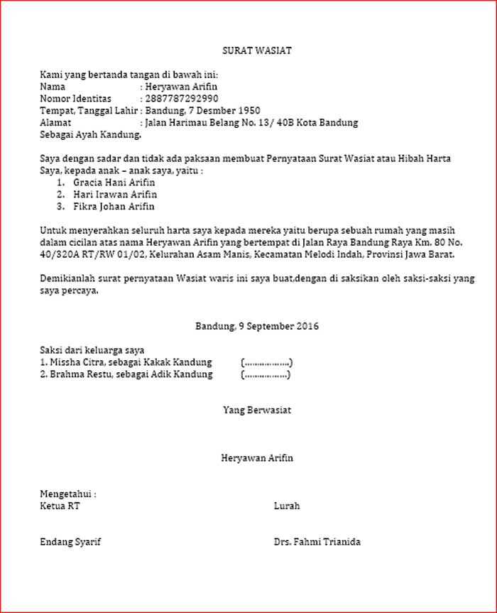 Detail Cara Membuat Surat Wasiat Rumah Nomer 33