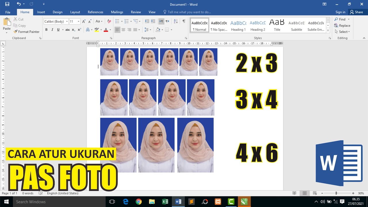 Detail cara membuat ukuran foto 3x4 di word koleksi nomer 3