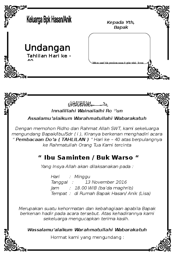 Detail Cara Membuat Undangan 40 Hari Nomer 11