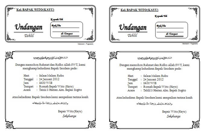 Detail Cara Membuat Undangan 40 Hari Nomer 17