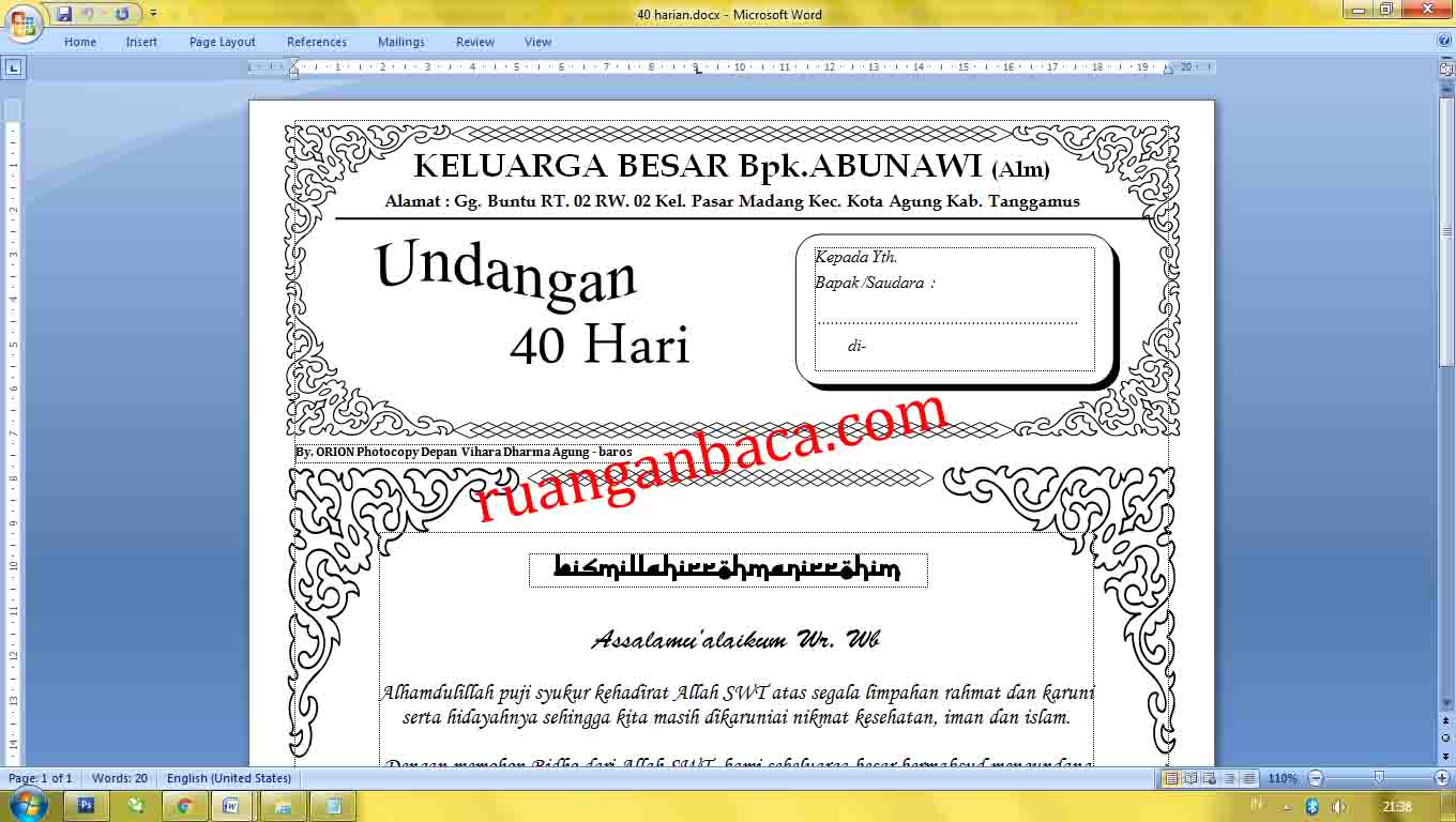 Detail Cara Membuat Undangan 40 Hari Nomer 33