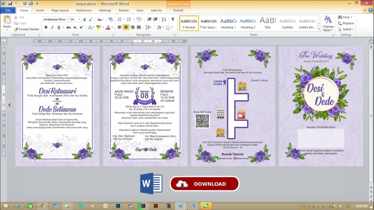 Detail Cara Membuat Undangan Dengan Microsoft Word 2010 Nomer 2