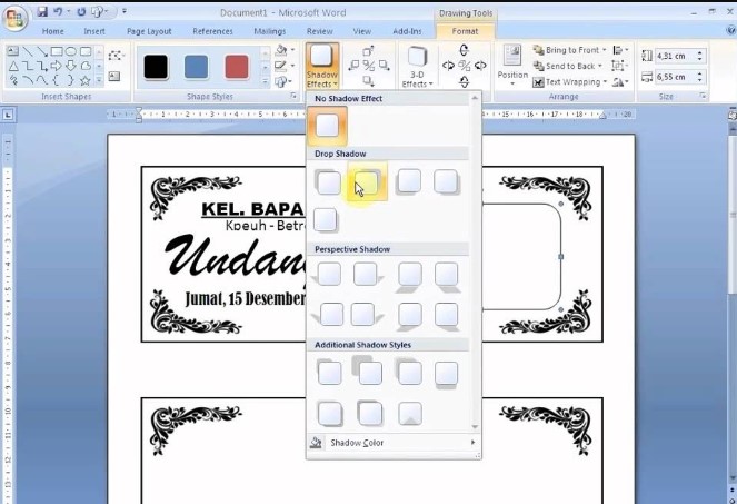 Detail Cara Membuat Undangan Microsoft Word 2007 Nomer 7