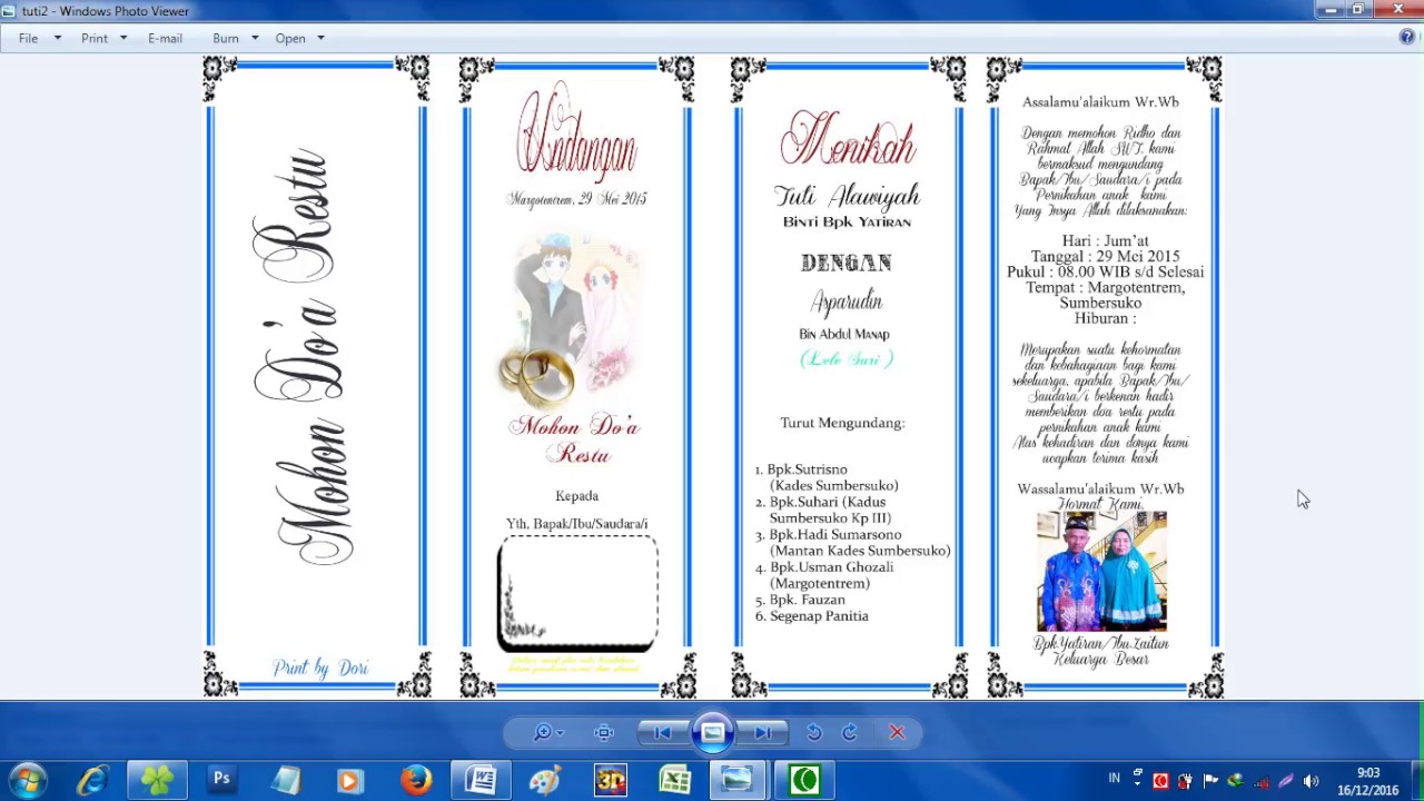 Detail Cara Membuat Undangan Pernikahan Di Word Nomer 8