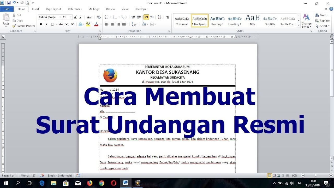 Detail Cara Membuat Undangan Resmi Nomer 4