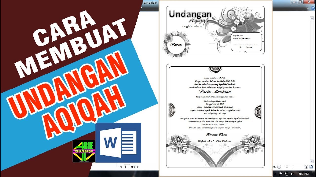 Detail Cara Membuat Undangan Walimatul Khitan Nomer 37