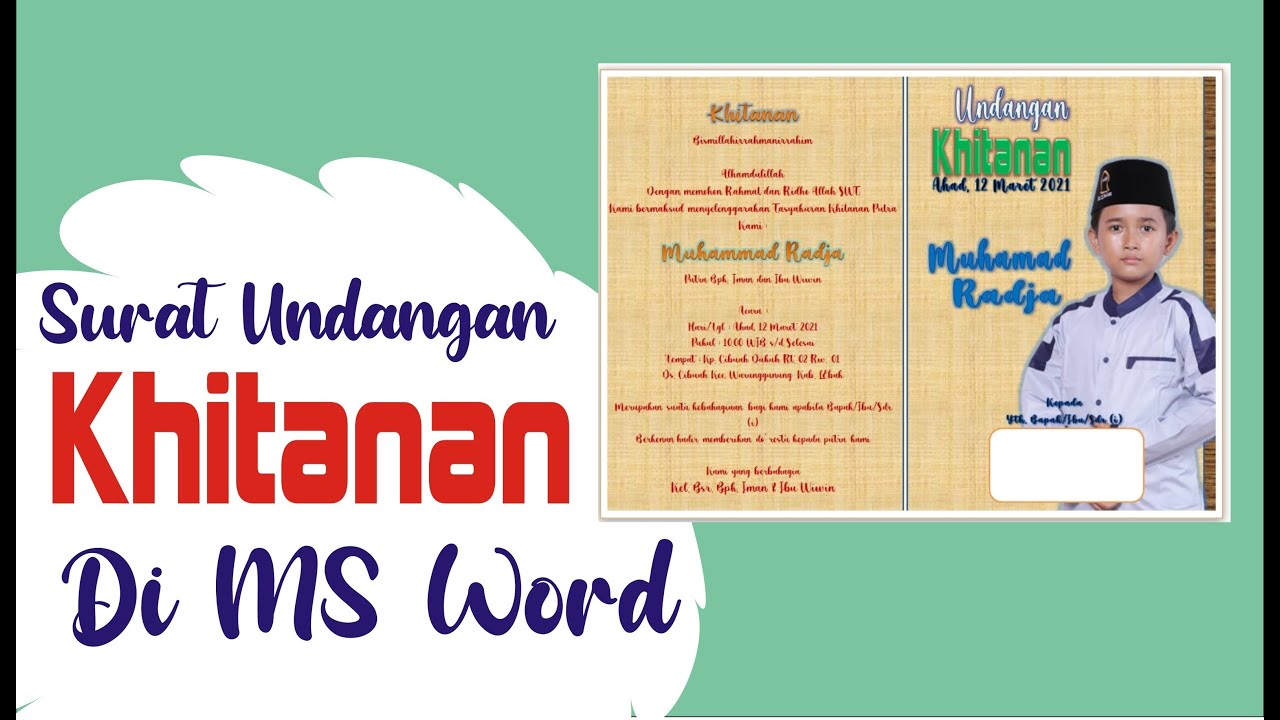 Detail Cara Membuat Undangan Walimatul Khitan Nomer 48