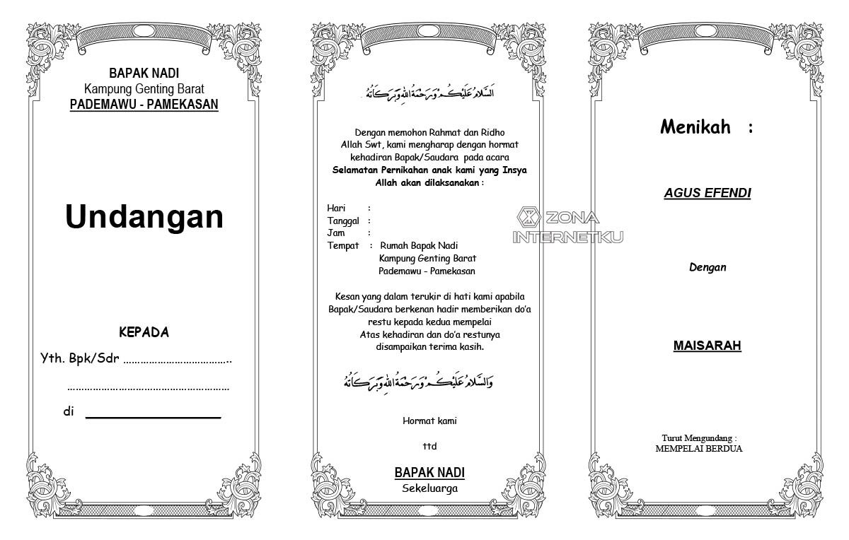 Detail Cara Membuat Undangan Walimatul Khitan Nomer 49