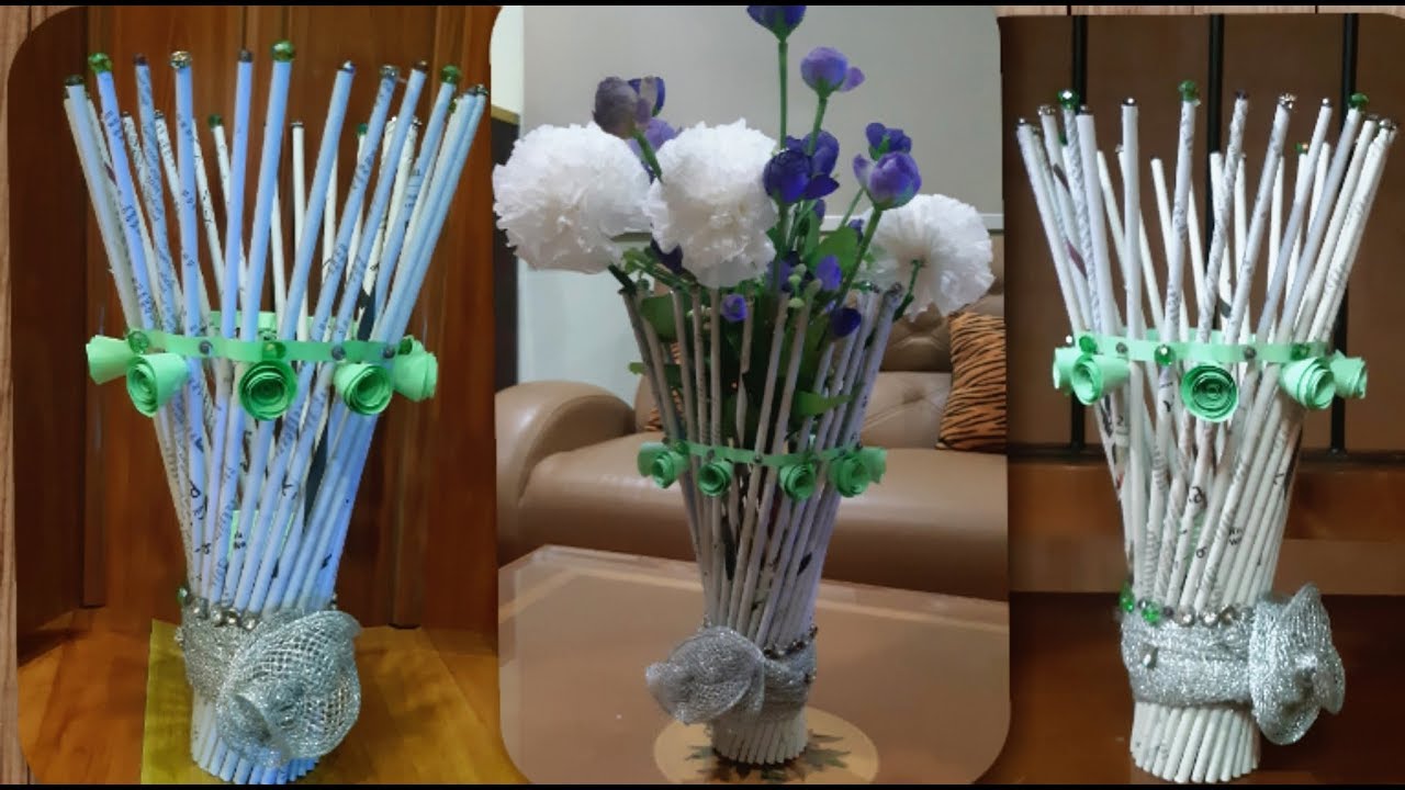 Detail Cara Membuat Vas Bunga Dari Koran Yang Mudah Nomer 3