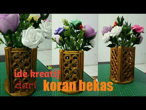 Detail Cara Membuat Vas Bunga Dari Koran Yang Mudah Nomer 9