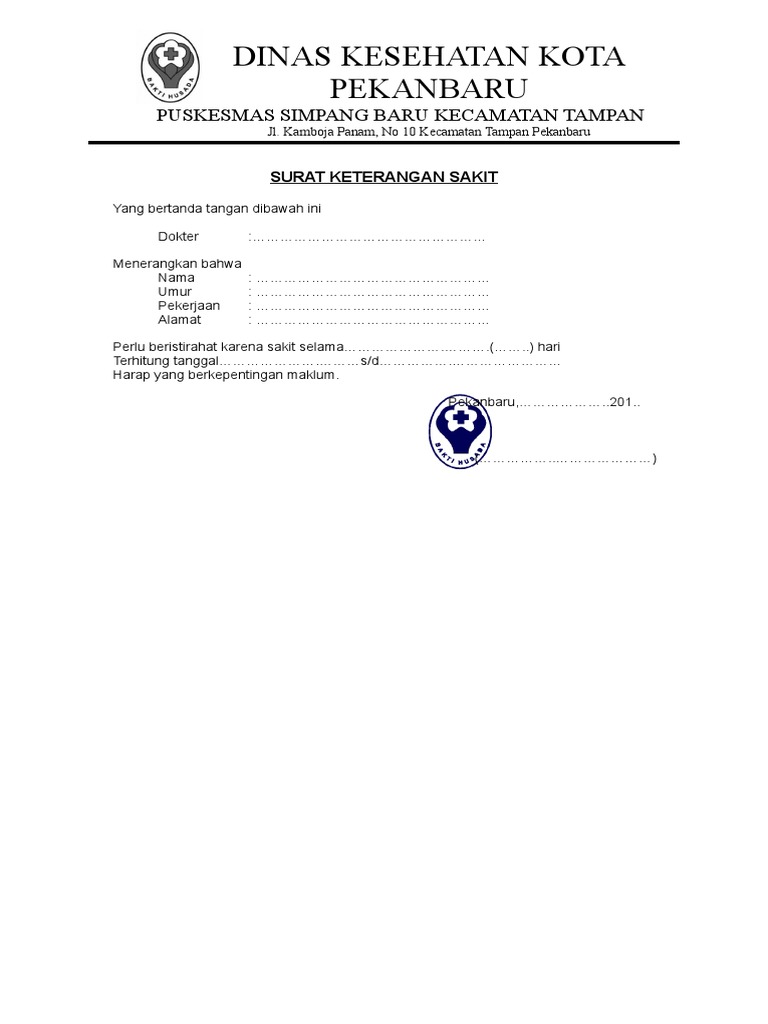 Cara Meminta Surat Izin Sakit Di Puskesmas - KibrisPDR