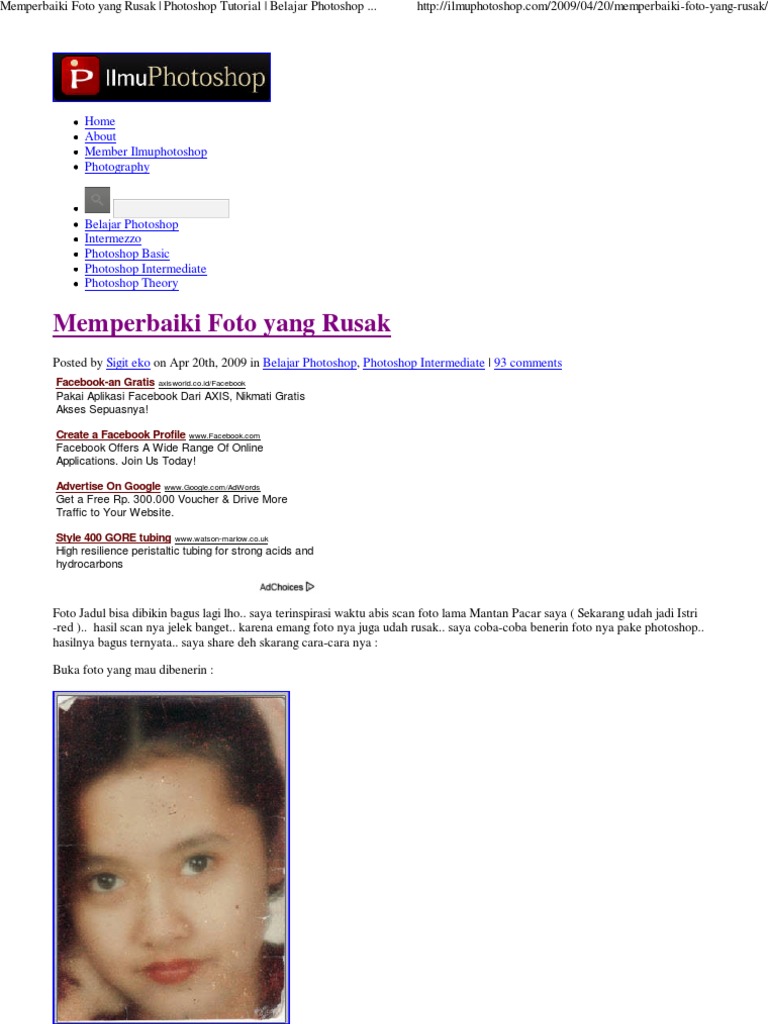 Detail Cara Memperjelas Foto Lama Dengan Photoshop Nomer 52