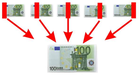 Detail 1oo Euro Schein Nomer 9