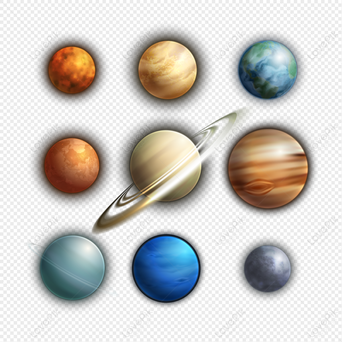 Detail Planet Vector Art Nomer 9