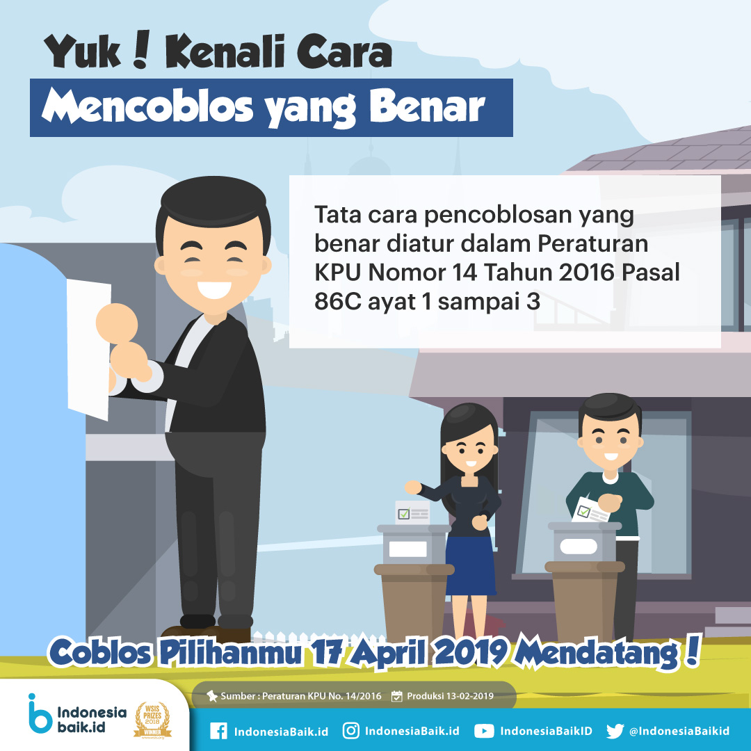 Detail Cara Mencoblos Surat Suara Pemilu 2019 Nomer 33