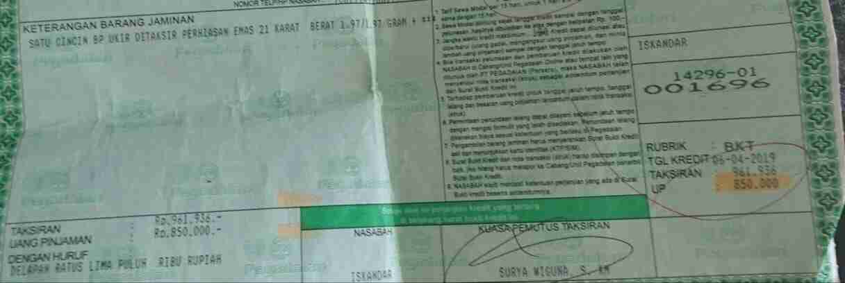 Detail Cara Menebus Emas Di Pegadaian Dengan Surat Kuasa Nomer 38