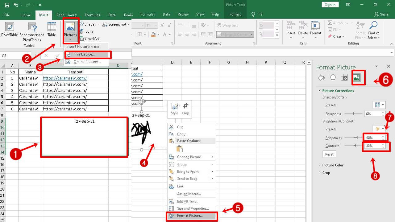 Detail Cara Menempel Foto Di Excel Nomer 23