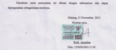 Cara Menempel Materai Di Surat Lamaran - KibrisPDR