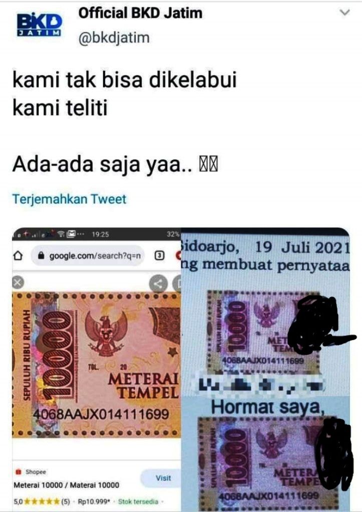 Detail Cara Menempel Materai Di Surat Lamaran Nomer 4