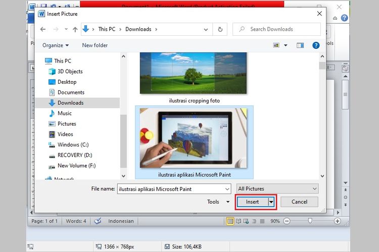 Detail Cara Menempelkan Gambar Di Word Nomer 5