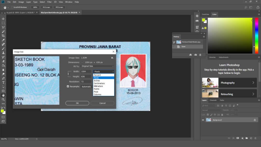 Detail Cara Mengatur Ukuran Gambar Di Photoshop Nomer 35