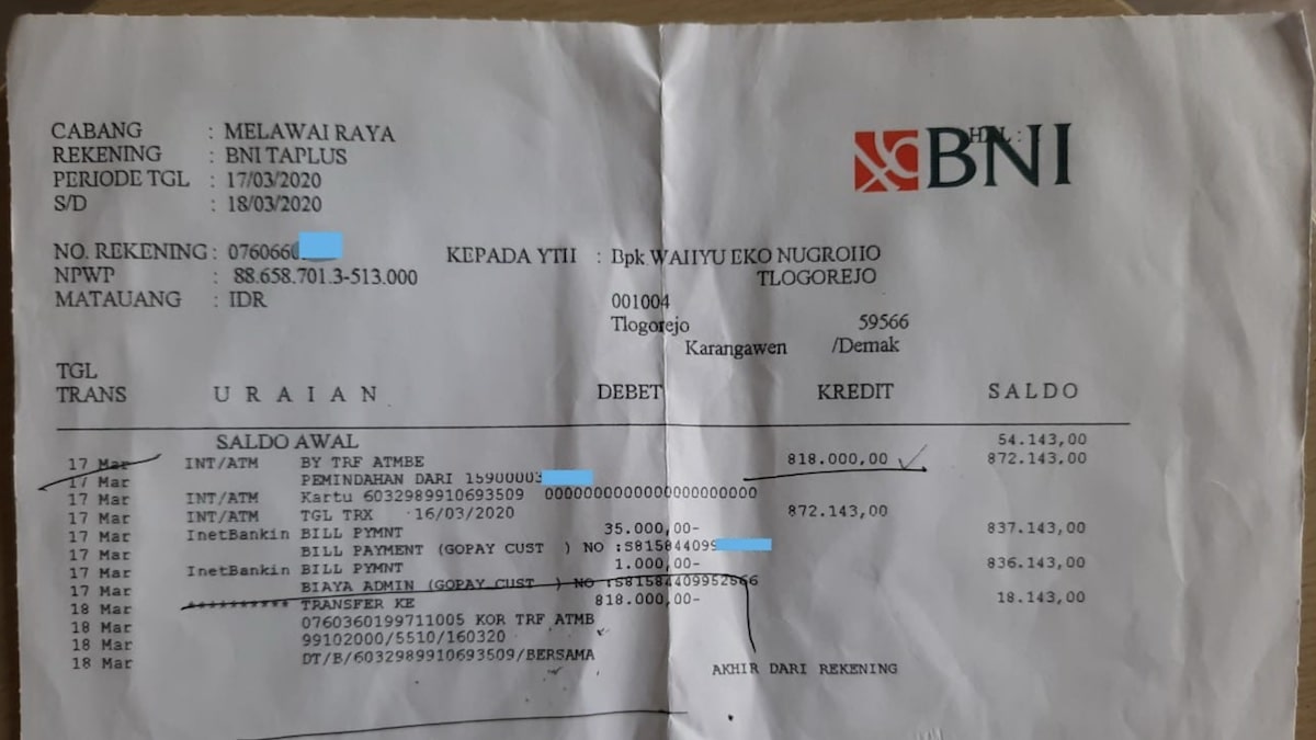 Detail Cara Mengetahui Nomor Kartu Debit Bni Di Buku Tabungan Nomer 21