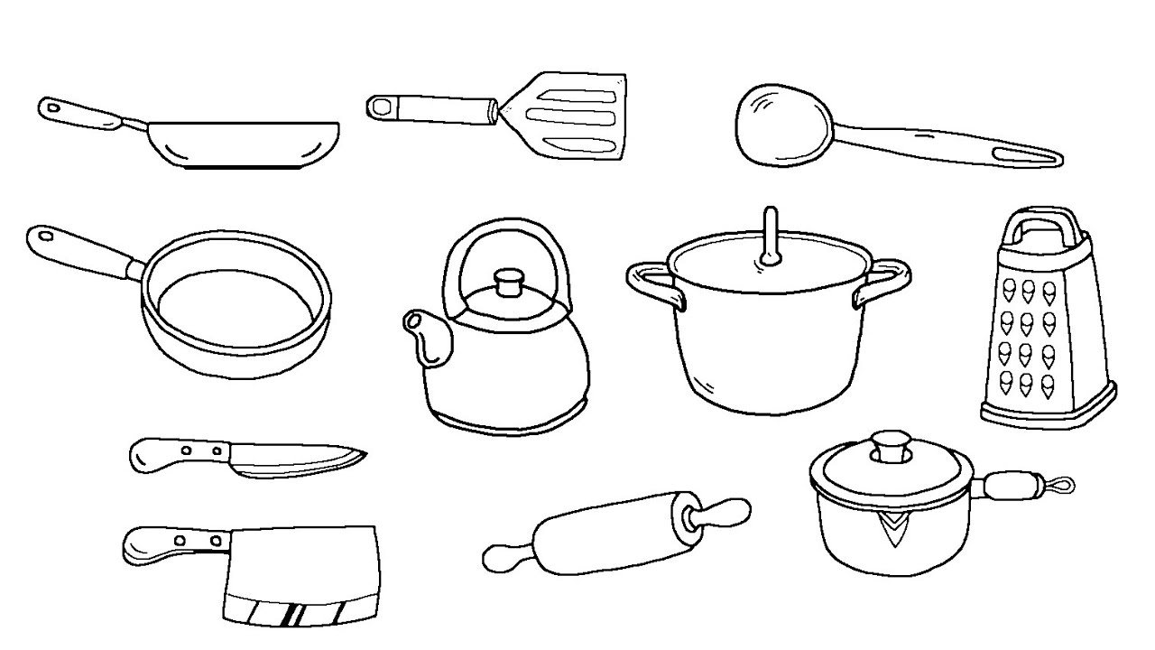 Detail Cara Menggambar Alat Dapur Nomer 15