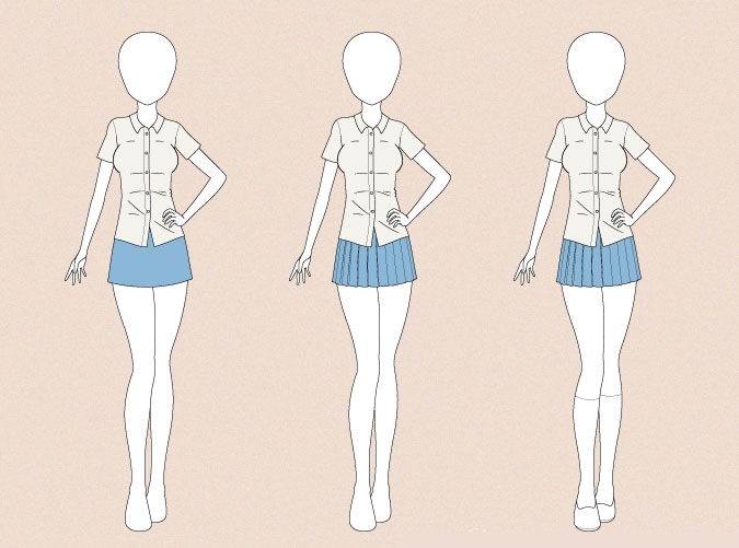 Detail Cara Menggambar Baju Anime Perempuan Nomer 13