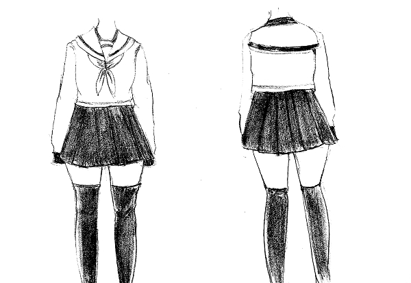 Detail Cara Menggambar Baju Anime Perempuan Nomer 10