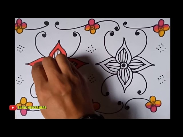 Detail Cara Menggambar Batik Bunga Dibuku Gambar Yang Mudah Nomer 4