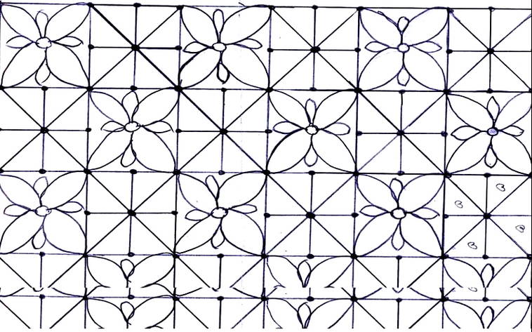 Detail Cara Menggambar Batik Bunga Sederhana Nomer 35