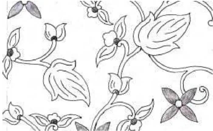Detail Cara Menggambar Batik Bunga Sederhana Nomer 37