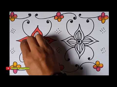 Detail Cara Menggambar Batik Bunga Sederhana Nomer 9